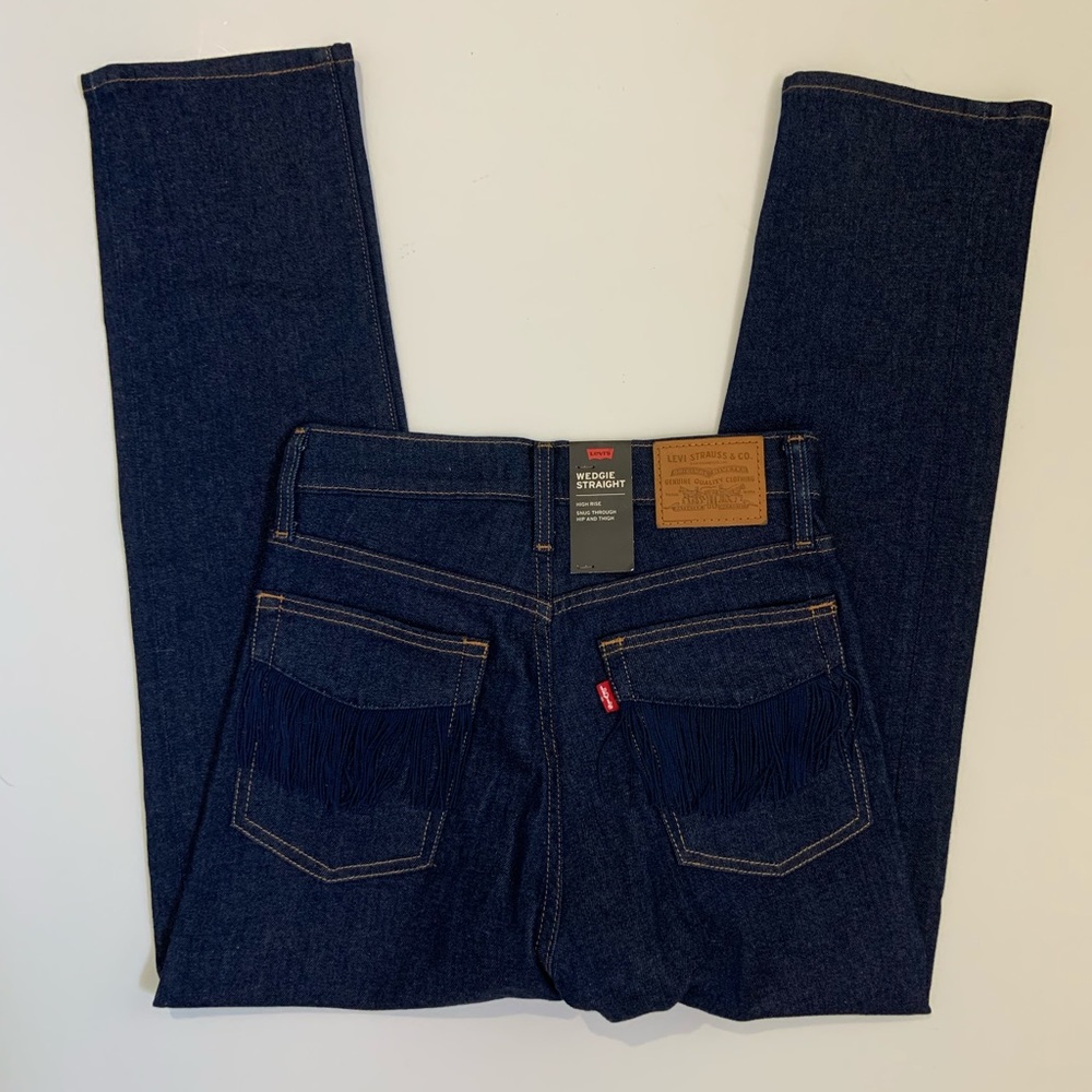 Levis Women’s Wedge Straight Fringe Jeans